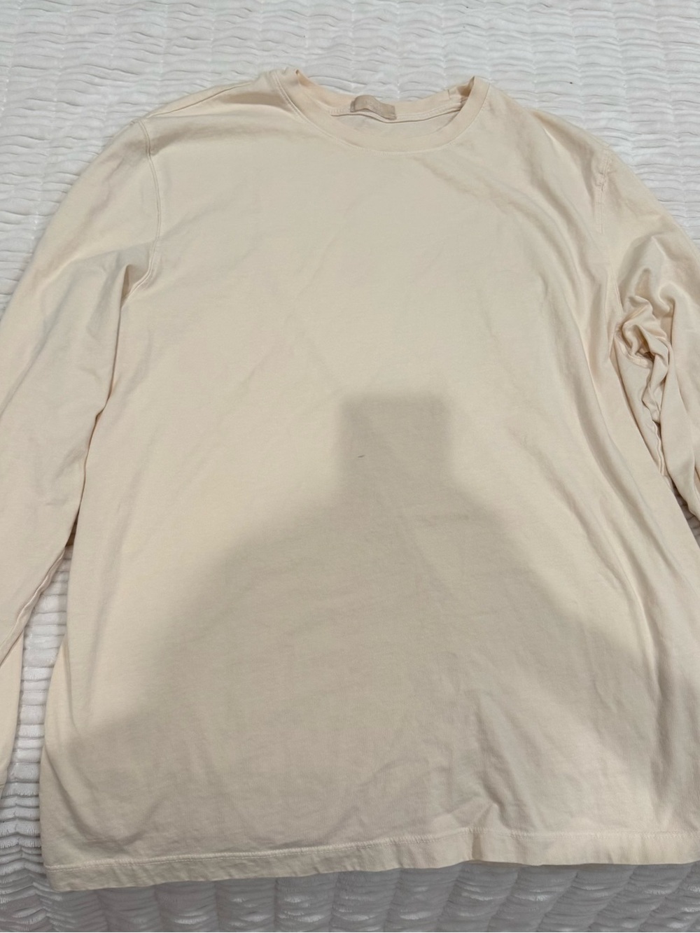 nuuds Long-Sleeve Crewneck Shirt - Light Cream